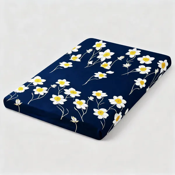 Glace_Cotton_Single_Bed_Blue_Fitted_Bedsheet