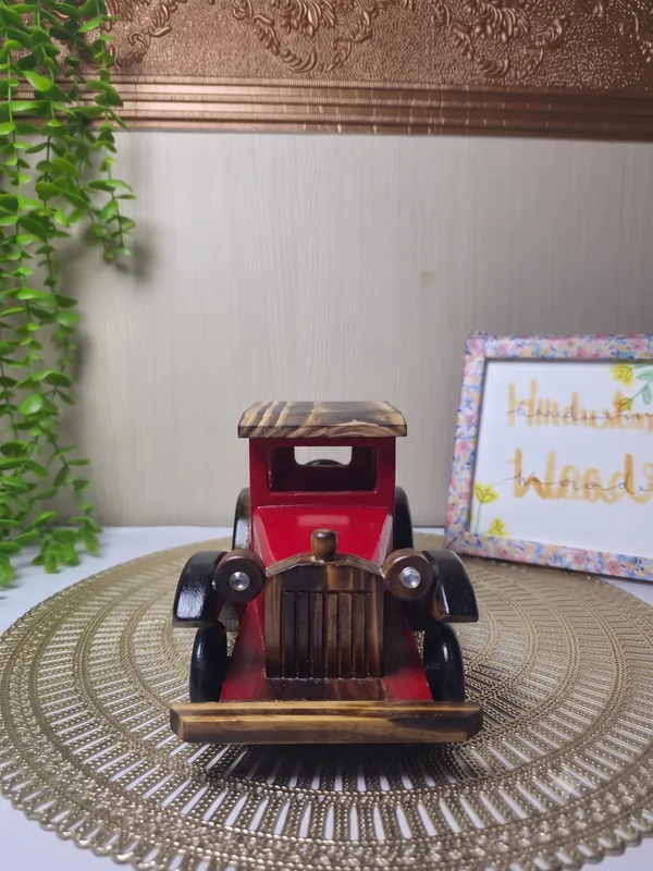 Red_Sheesham_Wood_Handcrafted_Kids_Vintage_Car_Red
