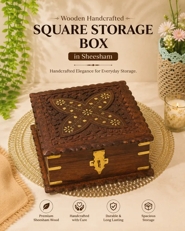 Brown_Square_Storage_Sheesham_Wood_Handcrafted_Box