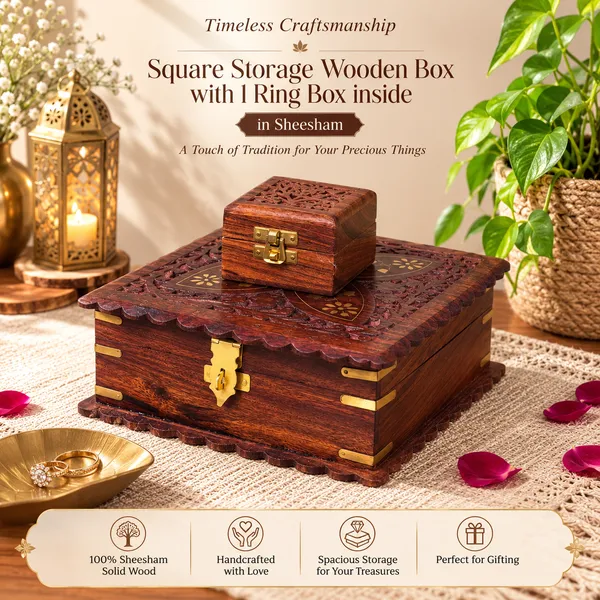 Brown_Square_Storage_Sheesham_Wood_Handcrafted_Box_With_1_Ring_Box_Inside