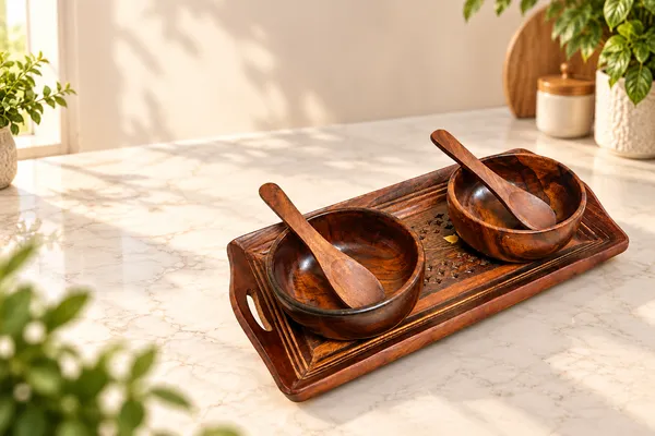 Wooden_Handcrafted_Serving_Tray_with_2_Bowls_and_2_Spoons_Set_in_Sheesham