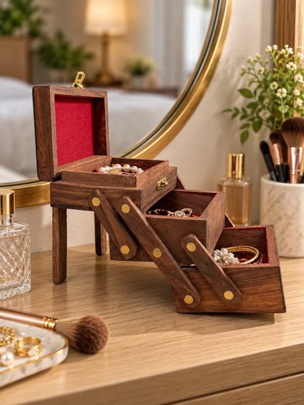 Wooden_Handcrafted_3-Tier_Folding_Jewellery_Box