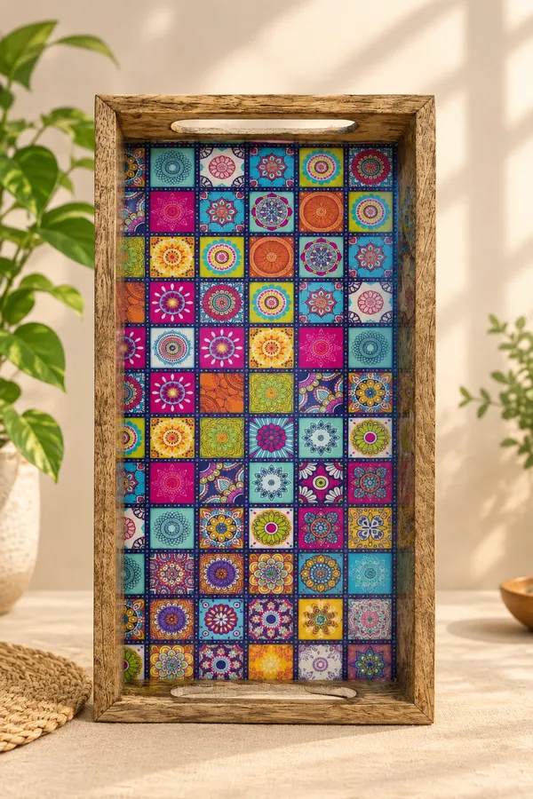 Wooden_Serving_Tray_with_Multicolor_Mandala_Print