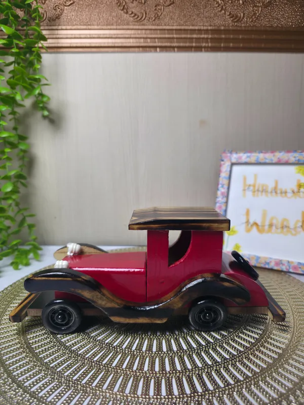 Red_Sheesham_Wood_Handcrafted_Kids_Vintage_Car_Red