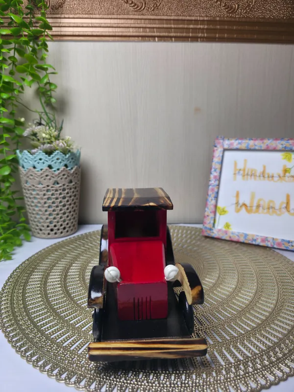 Red_Sheesham_Wood_Handcrafted_Kids_Vintage_Car_Red