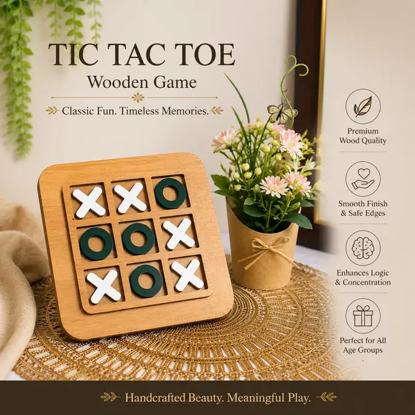 Light_Brown_Wooden_Handcrafted_Zero_Cross_Tic_Tac_Toe_Game