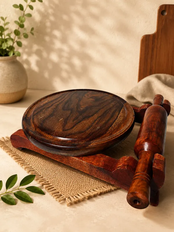 Brown_Sheesham_Wood_Handcrafted_Chakla_Belan_Set