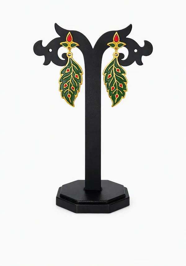 Gold_Meenakari_Leaf_Drop_Stud_Dangler_Earrings_For_Women