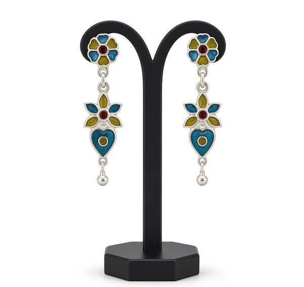 Silver_Plated_Meenakari_Floral_Drop_Earrings_For_Women