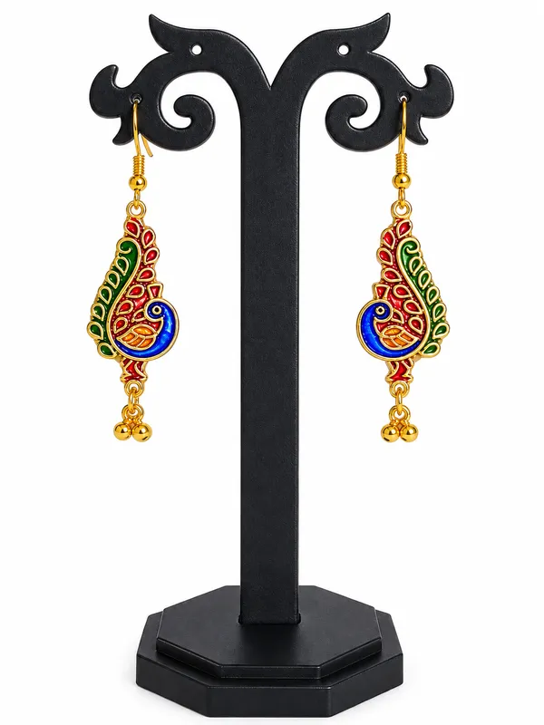 Multicolour_Gold_Tone_Meenakari_Peacock_Drop_Dangler_Earrings_For_Women