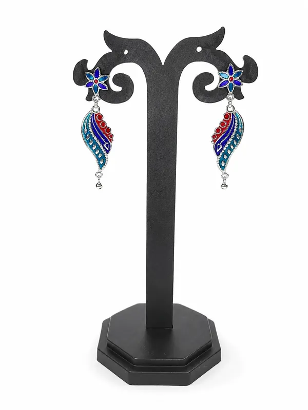 Silver_Plated_Enamel_Meenakari_Dangler_For_Women