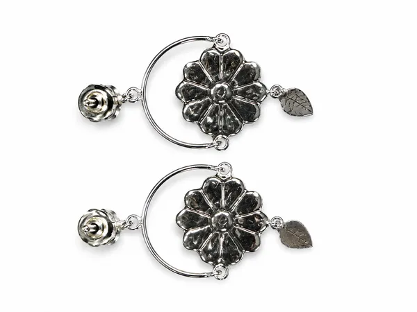 Silver_Plated_Meenakarifloral_Hoop_Earrings_For_Women