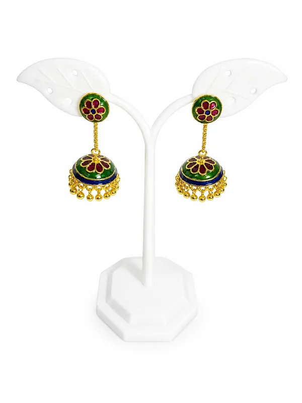 Green_Gold_Meenakari_Bronze_Alloy_Jhumka_Earrings_For_Women