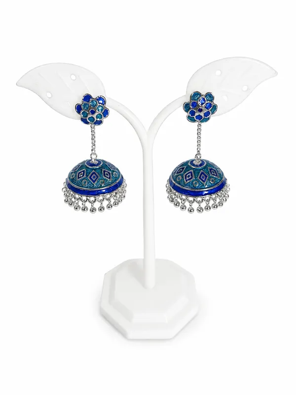 Blue_Meenakari_Floral_Dome_Jhumka_Earrings_For_Women