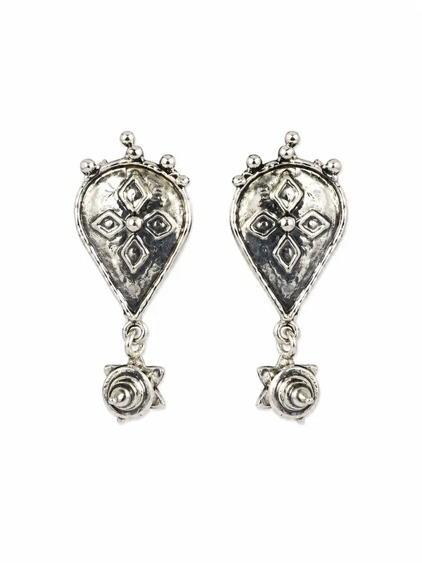 Multicolour_And_Silver_Plated_Meenakari_Dangler_Set_For_Women