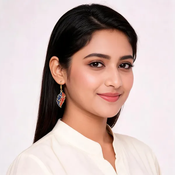 Gold_Meenakari_Leaf_Enamel_Dangler_Earrings_For_Women