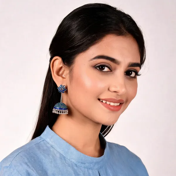 Blue_Meenakari_Floral_Dome_Jhumka_Earrings_For_Women