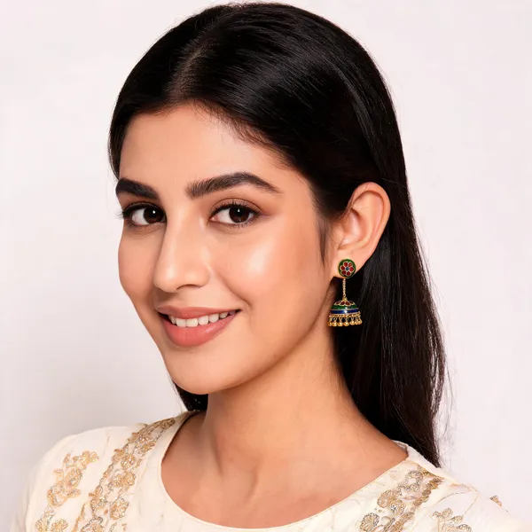Green_Gold_Meenakari_Bronze_Alloy_Jhumka_Earrings_For_Women