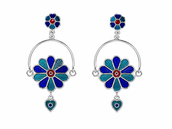Silver_Plated_Meenakarifloral_Hoop_Earrings_For_Women