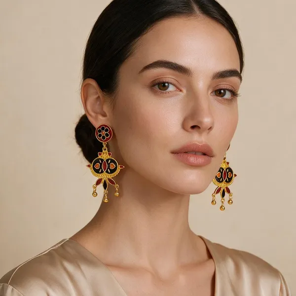 Gold_Plated_Enamel_Meenakari_Dangler_For_Women