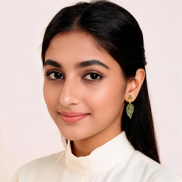 Gold_Meenakari_Leaf_Drop_Stud_Dangler_Earrings_For_Women