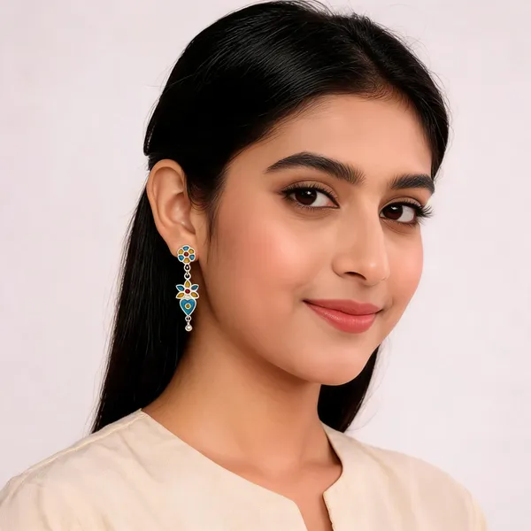 Silver_Plated_Meenakari_Floral_Drop_Earrings_For_Women