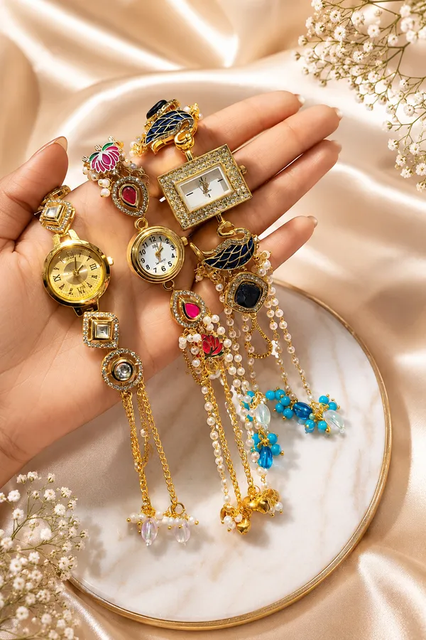 Multicolour_Decorative_Watch_Rakhi_Set_for_Brothers