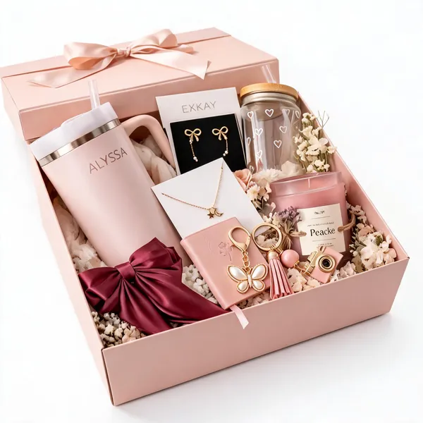 Pink_Celebration_Gift_Hamper_With_Tumbler_And_Accessories