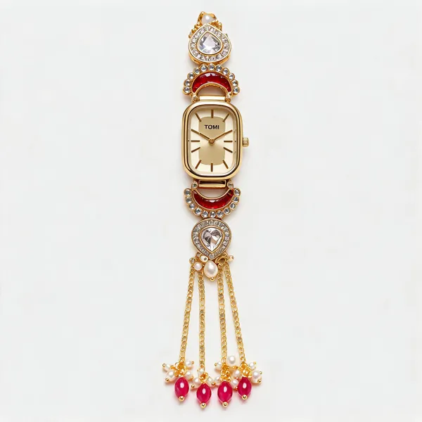 Gold-Tone_Embellished_Bracelet_Watch_for_Women