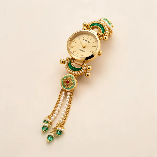 Gold_Tone_Handcrafted_Bracelet_Watch_for_Women