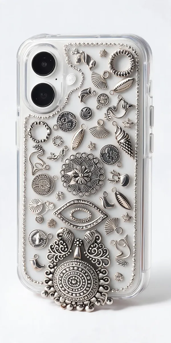 Silver_3D_Embellished_Phone_Case