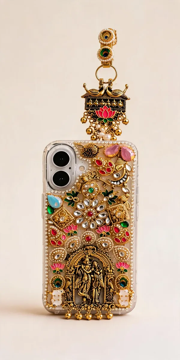 Multicolour_Decorative_Mobile_Phone_Case_With_Charm
