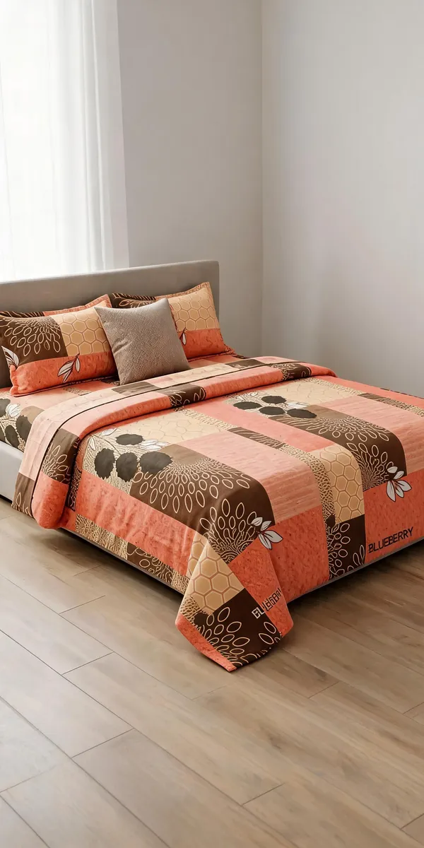 Multicolour_Cotton_Floral_Geometric_Double_Size_Bedsheet_With_Pillow_Covers