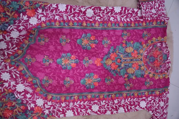 Pink_Georgette_Long_Kurta_For_Women