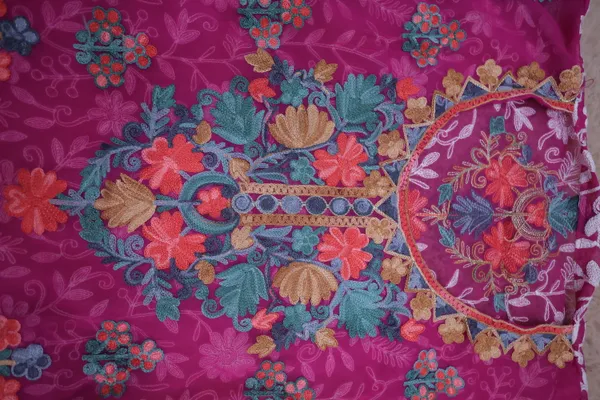 Pink_Georgette_Long_Kurta_For_Women