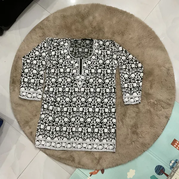Black_Georgette_Short_Kurti_For_Women