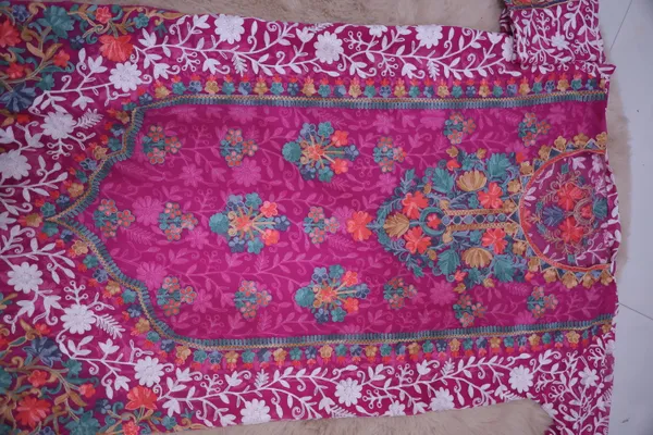 Pink_Georgette_Long_Kurta_For_Women
