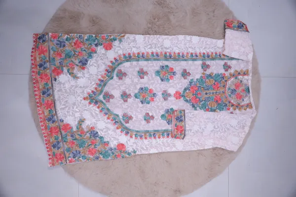 Light_Pink_Georgette_Long_Kurta_For_Women