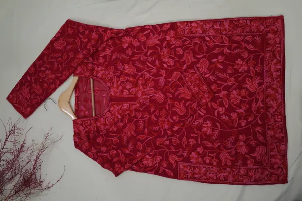 Red_Georgette_Short_Kurti_For_Women