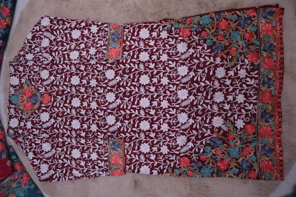 Maroon_Georgette_Long_Kurta_For_Women