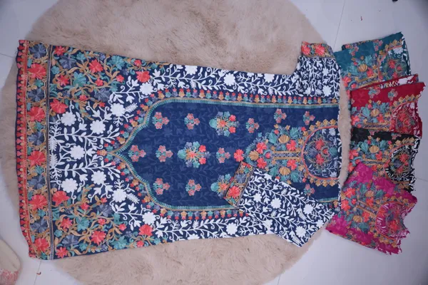 Blue_Georgette_Long_Kurta_For_Women