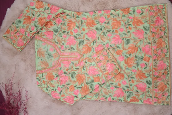 Green_Georgette_Short_Kurta_For_Women