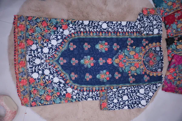 Blue_Georgette_Long_Kurta_For_Women