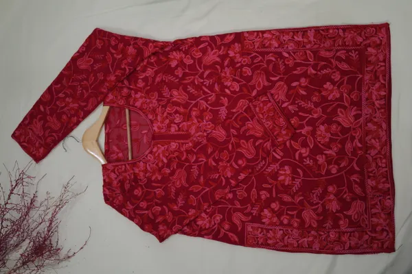Red_Georgette_Short_Kurti_For_Women