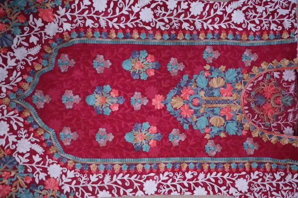 Red_Georgette_Long_Kurta_For_Women