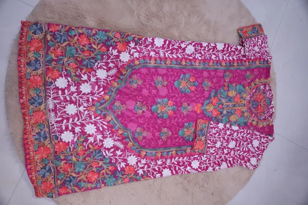 Pink_Georgette_Long_Kurta_For_Women