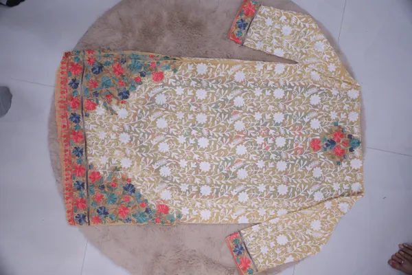 Beige_Georgette_Long_Kurta_For_Women
