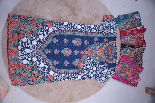 Blue_Georgette_Long_Kurta_For_Women