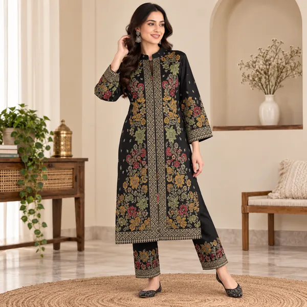 Black_Woollen_Winter_Cord_Set_For_Women