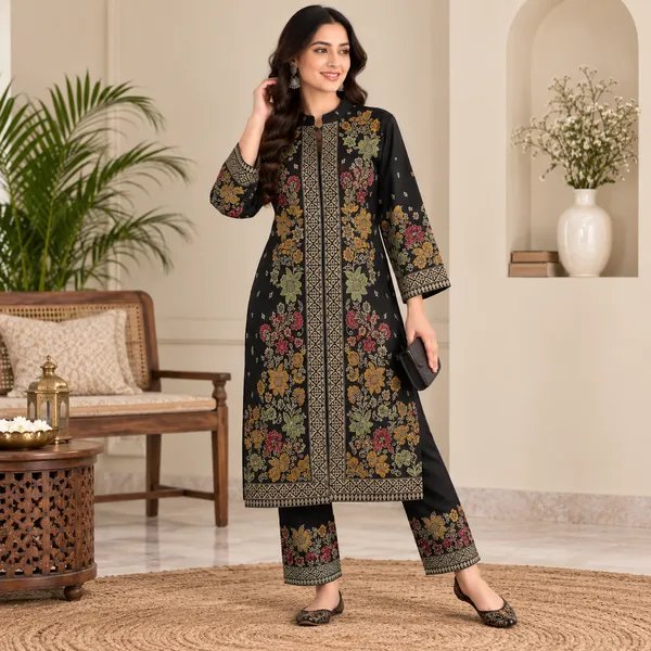 Black_Woollen_Winter_Cord_Set_For_Women